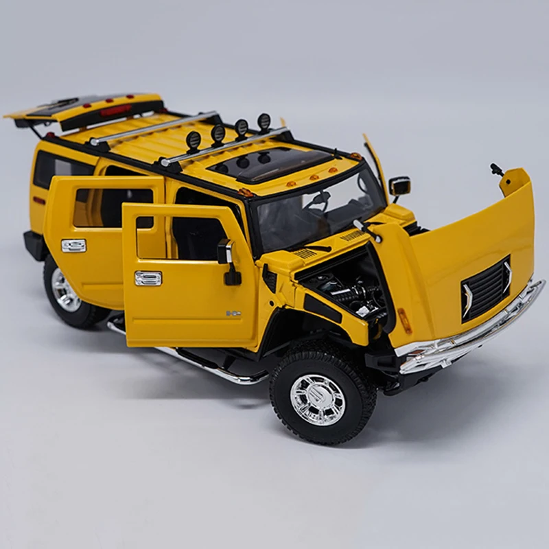 Новейший стиль, 1:18 масштаб, сплав, литье под давлением, H2 SUV, модель дорожного автомобиля, металлическая детская игрушка, сувенирная коллекция, коллекция подарков