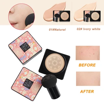 

Air Cushion BB Cream Waterproof Brighten Concealer Foundation+Mushroom Sponge