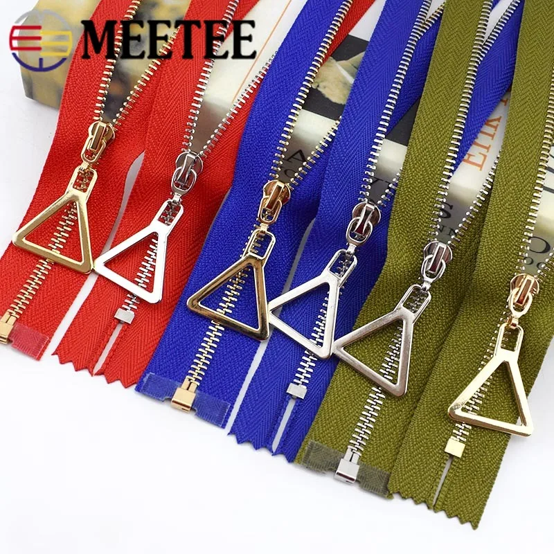 Meetee, 2 шт., 20-70 см, 3#, металлическая молния, закрытый конец, открывающийся, автоматический замок, золото, серебро, зуб, один, открытый, молния, сделай сам, аксессуары для шитья одежды