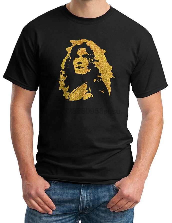 ROBERT PLANT T SHIRT MUSIC GUITAR PAGE AND FAN |