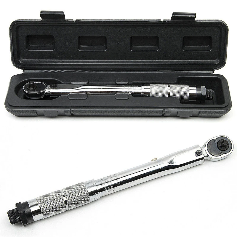 DWZ 1/4inch 5-25NM Drive Click Adjustable Torque Wrench Hand Spanner Repairing Tool