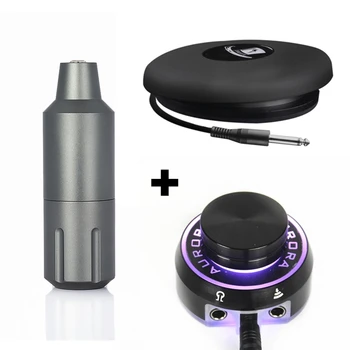 

2020 New Arrival Tattoo Rotary Machine Pen Strong Quiet WIth Aurora-I Tattoo Power Supply Tattoo Kit Free Shipping