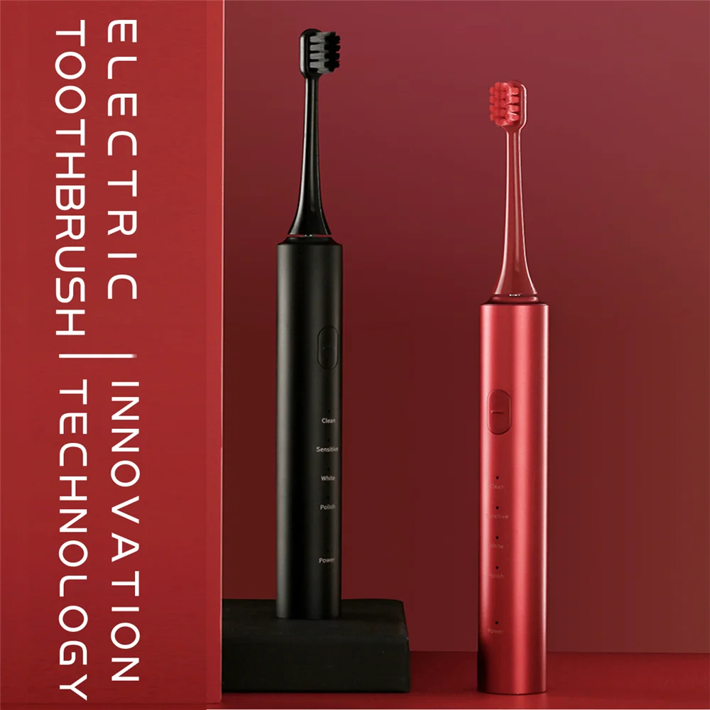 

Ultrasonic Sonic Electric ToothbrushPowerful TYPE-C Charge Rechargeable Tooth Brushes Washable Electronic Whitening Teeth Brush