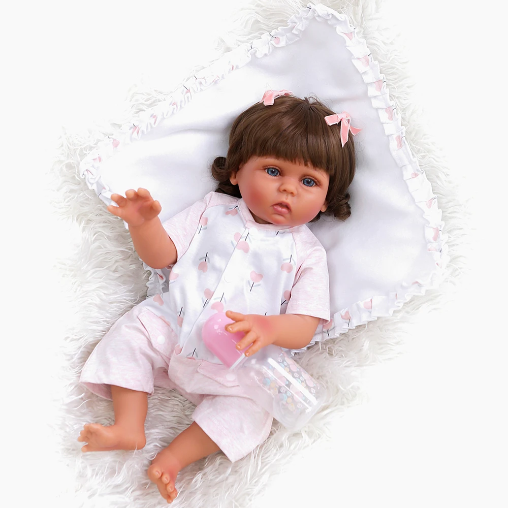 Decdeal Reborn Baby Doll силиконовая кукла для всего тела 19 дюймов реалистичные милые куклы