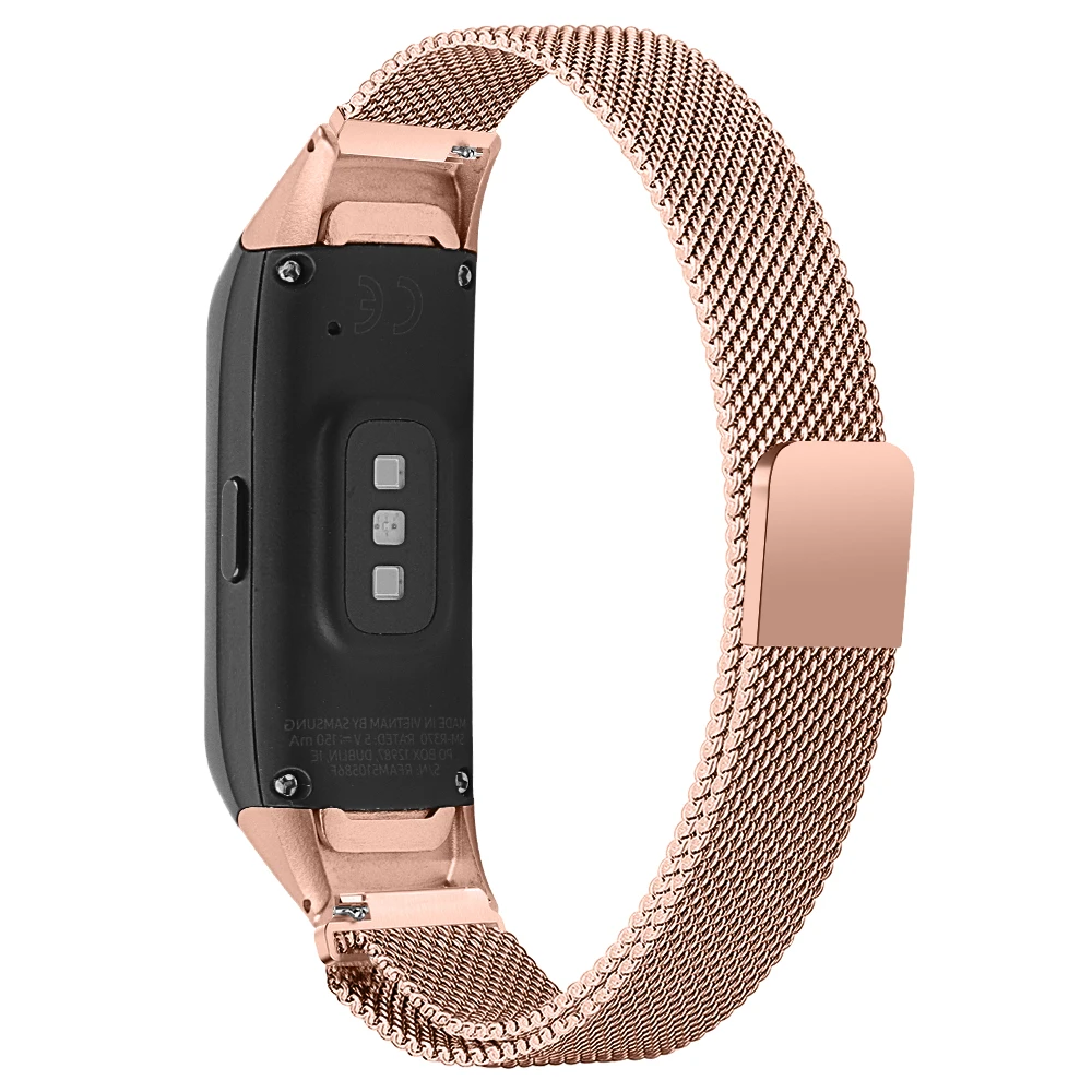 Rose gold Миланская Магнитная Петля ремешок для samsung Galaxy fit SM-R370 ремешок из нержавеющей стали Браслет замена металлический браслет - Цвет ремешка: Rose gold