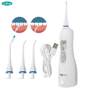 

Cofoe FL-V8 tooth irrigator USB Rechargeable water flosser portable oral irrigator dental ultrasonic teeth cleaner water jet