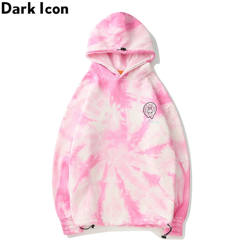 Флисовая мужская толстовка с капюшоном Dark Icon Tie dying пуловер в стиле хип хоп
