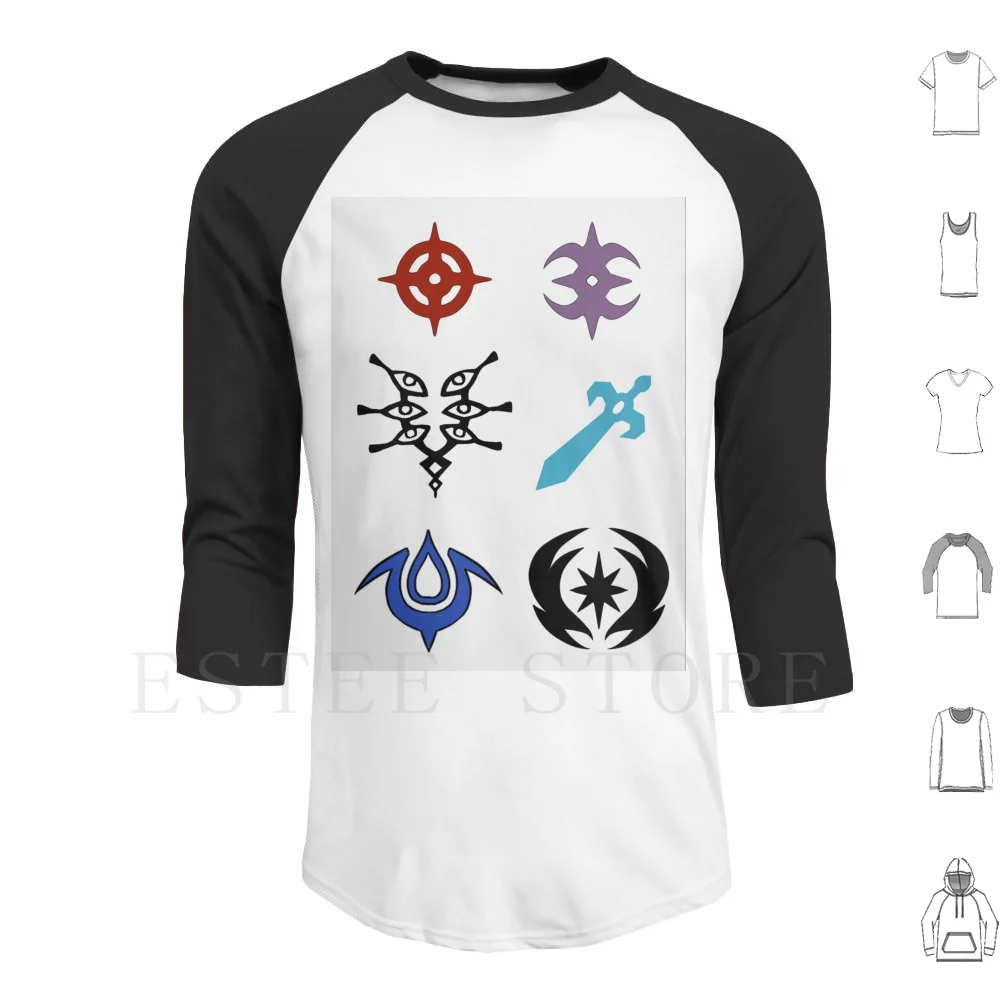 Fire Emblem Sticker Sheet Felpe Con Cappuccio Manica Lunga Fire Emblem Fire Emblem Risveglio Fire Emblem Conquest Fire Emblem