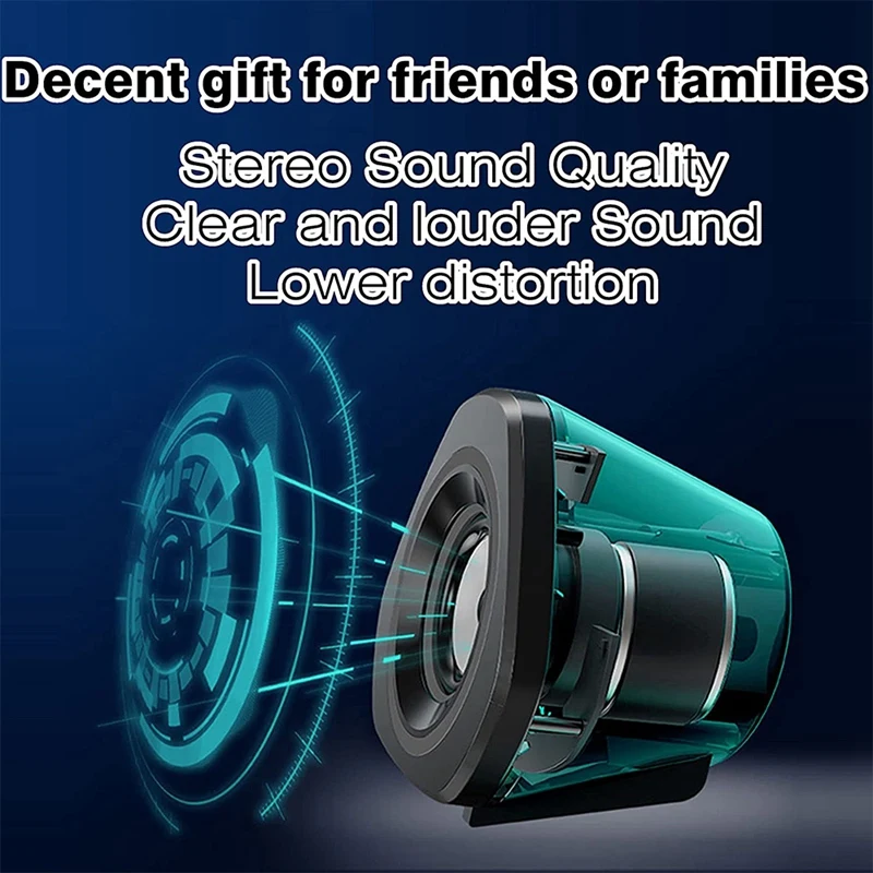 Computer Speakers PC Desktop Laptop Speakers RGB Light USB Powered Volume Control for PC/Laptops/Desktops/Game Machine_voghion.com