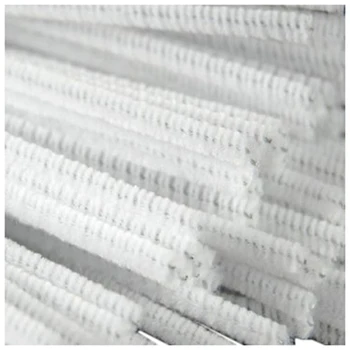 

New 100 Pcs 30cm creation pipe cleaners, white