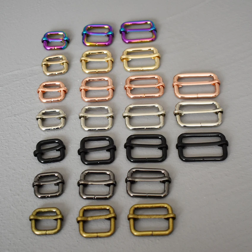 1 Pcs 15/20/25/30mm Metal Slider Adjustment Buckle Slides Tri-glides Roller Pin Buckles Handbag Strap Adjuster Belt | Дом и сад