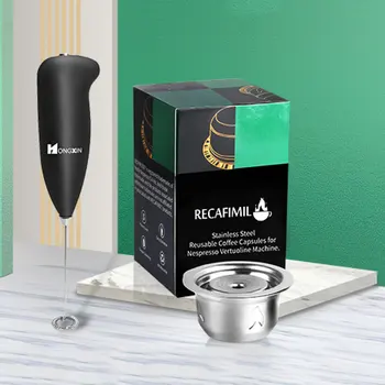 

For Vertuoline Refillable Reusable & Disposable Coffee Pod Set Compatible With Nespresso Vertuo Capsule Delonghi Coffee Filter