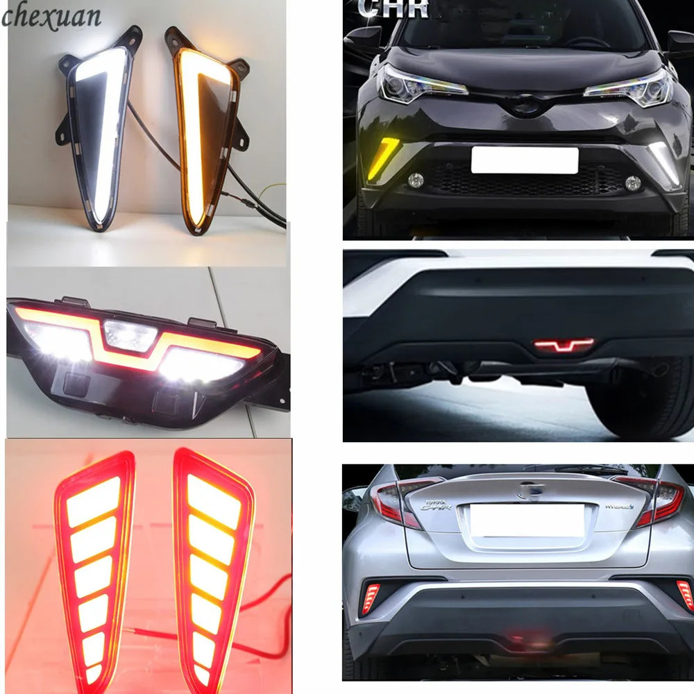 1 комплект для TOYOTA C HR CHR 2016 2017 2018 2019 12 В светодиодный Автомобильные дневные ходовые