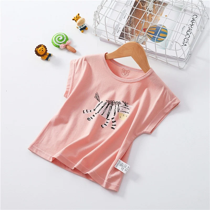 WEIXINBUY/Летняя детская футболка для мальчиков и девочек футболки с короткими рукавами для малышей хлопковая детская футболка с круглым вырезом, топы, одежда для мальчиков