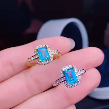 

Natural And Real Topaz Ring Wedding Engagement Topaz Ring Fine Jewelry Wholesale 925 sliver Ring