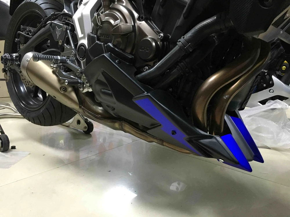 KEMiMOTO живот Пан двигателя обтекатель спойлера с Монтажный комплект для YAMAHA FZ-07 MT-07 FZ07 MT07 ABS