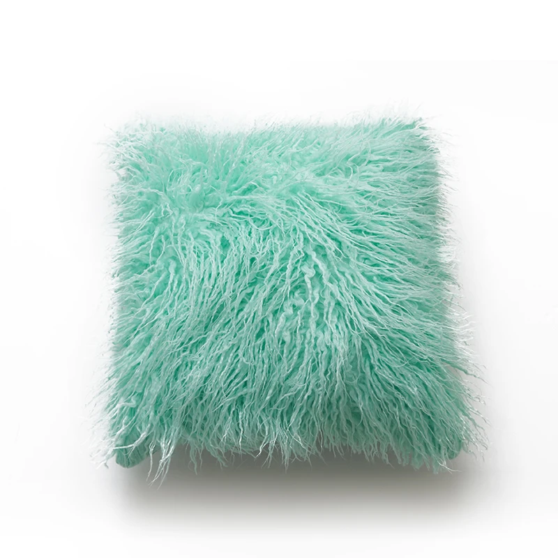 

Candy color home plush sofa cushion covers 45*45cm no core seat for boats cars comfortable soft pillow covers for sofa bed X89