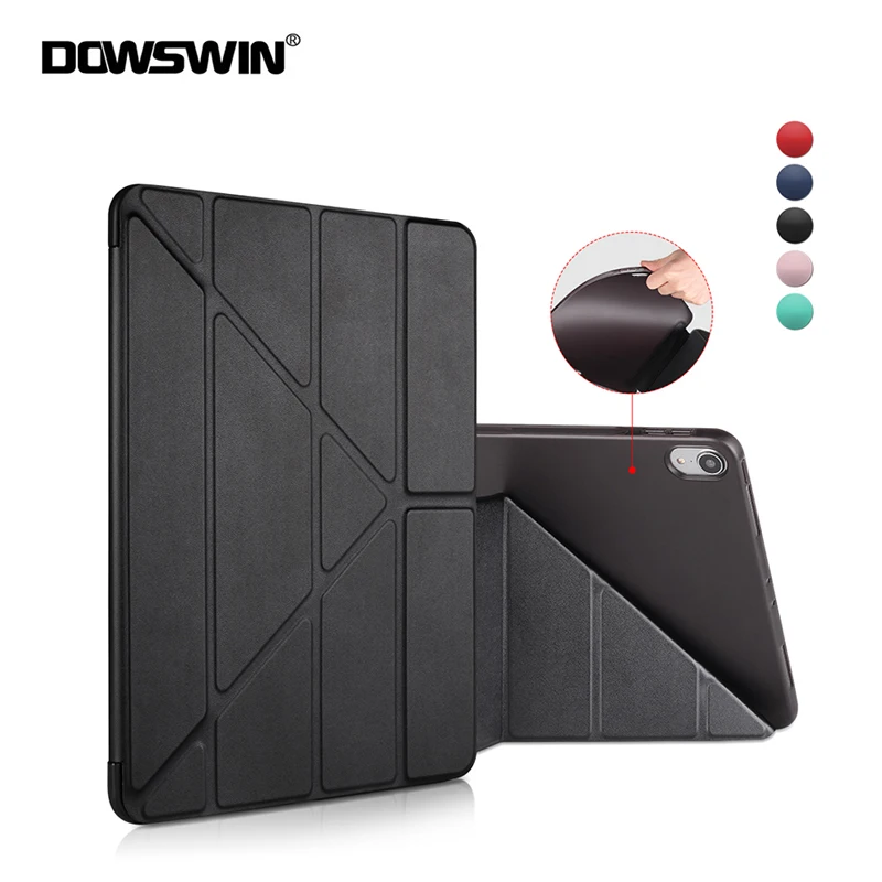 Для Ipad Pro 11 чехол из искусственной кожи многочисленный-Fold Stand+ TPU мягкая задняя крышка для Ipad Pro 11 дюймов Авто сон/Пробуждение