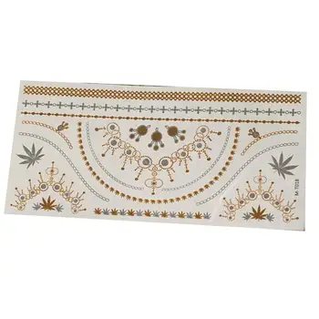 

New fashion Tattoo Body Art Sticker Women Metallic Flash Waterproof Sticker Transfer Bohemian Temporary