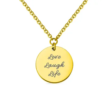 

AILIN Custom Necklace Women 18K Gold Plated Color Medallion Pendant Disc Necklaces Religion Gifts Christmas Blessing jewelry