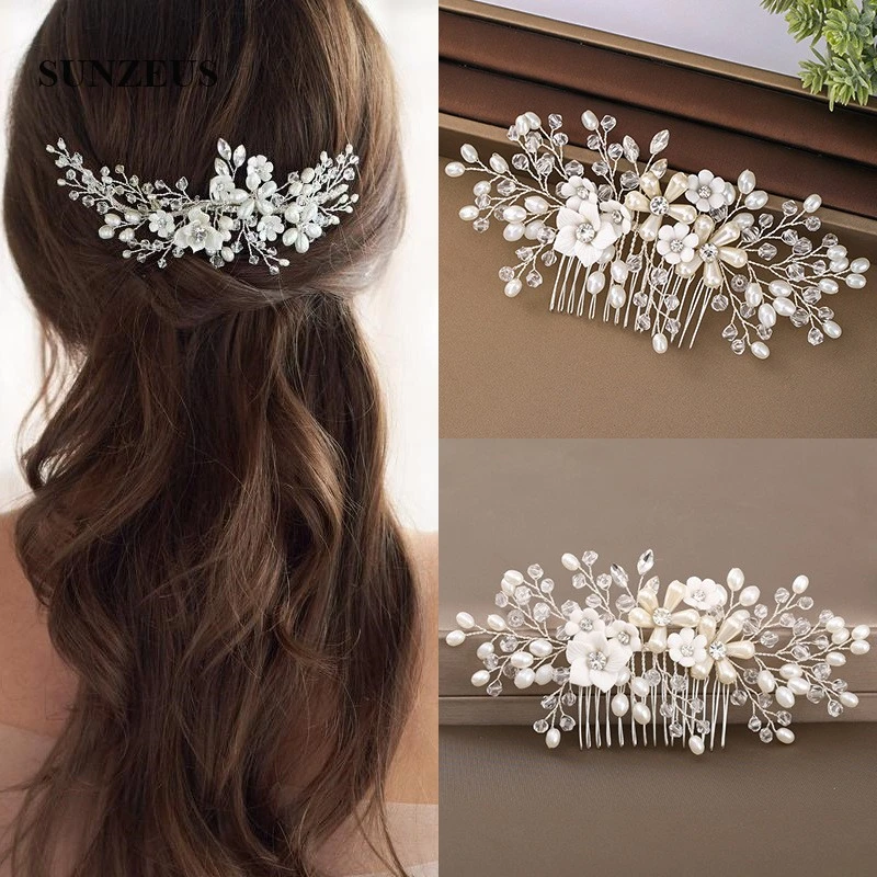 Pearls Handmade Flowers Elegant Hair Comb for Bridal 2022 Newly Wedding  Hair Accessories Jewelry bijoux cheveux HD37|Hair Jewelry| - AliExpress