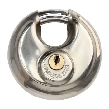 

New 1x PADLOCKS HEAVY DUTY 70MM ROUND CIRCULAR DISC PADLOCK with 1 KEYS