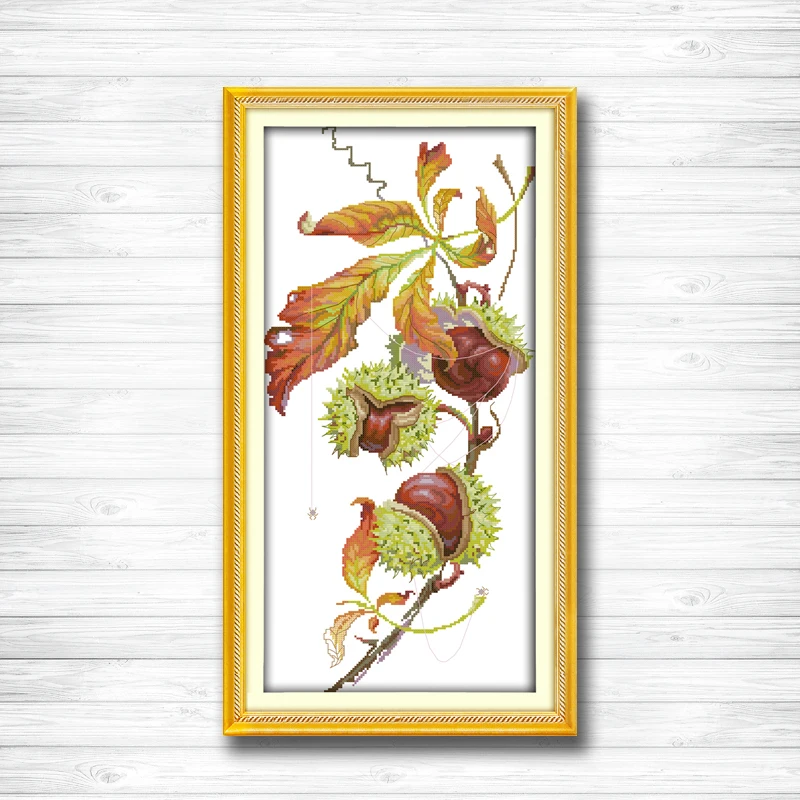 

Chestnut tree home decor diy counted printed on canvas needlework embroidery Set DMC 11CT 14CT Cross Stitch kits Chinese