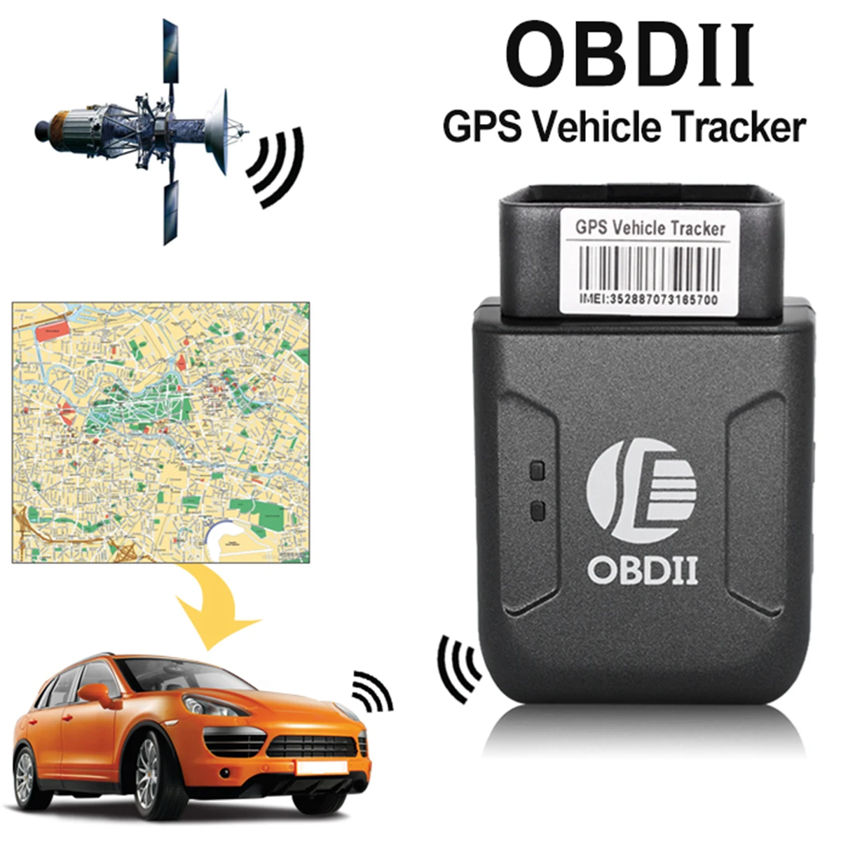 Universal Mini OBD2 GPS Tracker GPRS Echtzeit Auto GSM OBDII 2 TK206
