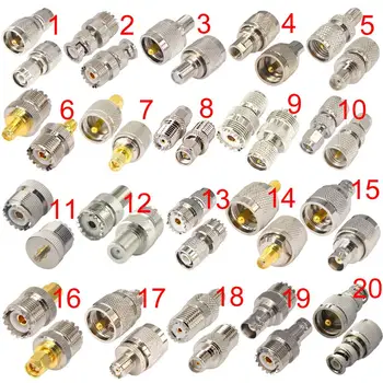 

2 Pieces UHF PL259 SO239 Mini UHF Adapter Kits UHF to SMA/BNC/MCX/FME/F/TNC/Mini UHF RF Coaxial Adapter UHF Radios Adapter