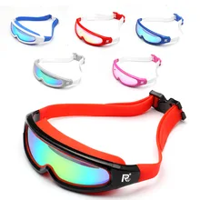 Швейцарские и очки высокой четкости цельный Взрослый Водонепроницаемый Анти-туман Гальванизированный большой каркас плавательные очки красочные электр