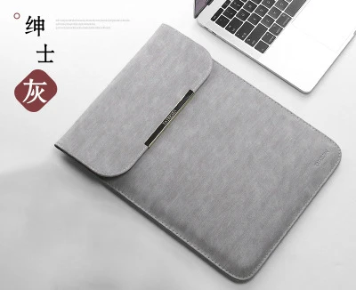 velvet gray 3 Женский мужской тонкий PU кожаный 11 12 14 15 рукав сумка для ноутбука 15,6 Для Macbook Air 13 чехол для Xiaomi samsung lenovo чехол - Цвет: velvet gray 3