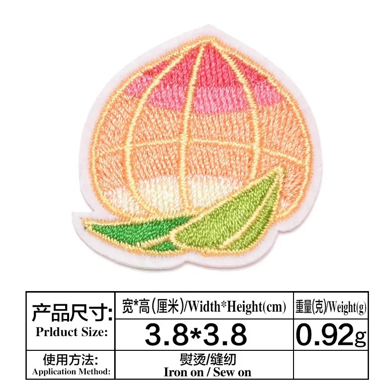 Lotus Band-Aid персиковые вышитые детские нашивки с утюгом на фруктах для девочек