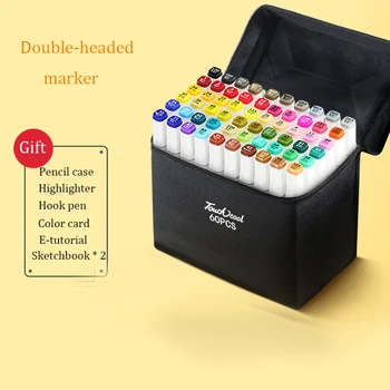 

168Colors Art Markers Brush Pen Sketch Alcohol Based Marker Set Dual Head Manga Drawing Pen Student Art Supplies