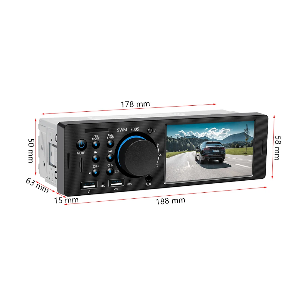 Cmaecho автомобильное радио 1 Din 4 &quotэкран двойной USB автомобильный мультимедийный MP5