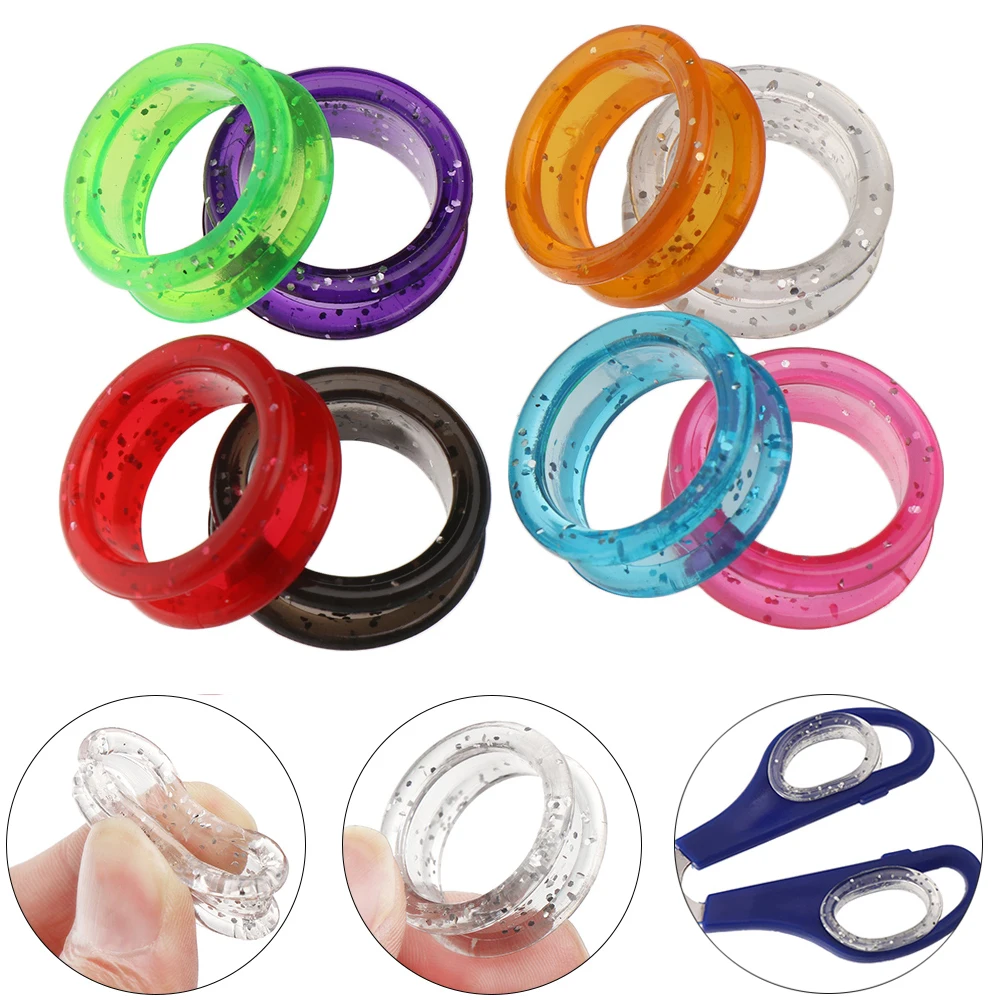 Uds profesional colorido anillo de silicona tijeras de aseo para mascotas anillo apto para perros gato de corte de pelo tijeras de corte de pelo accesorios