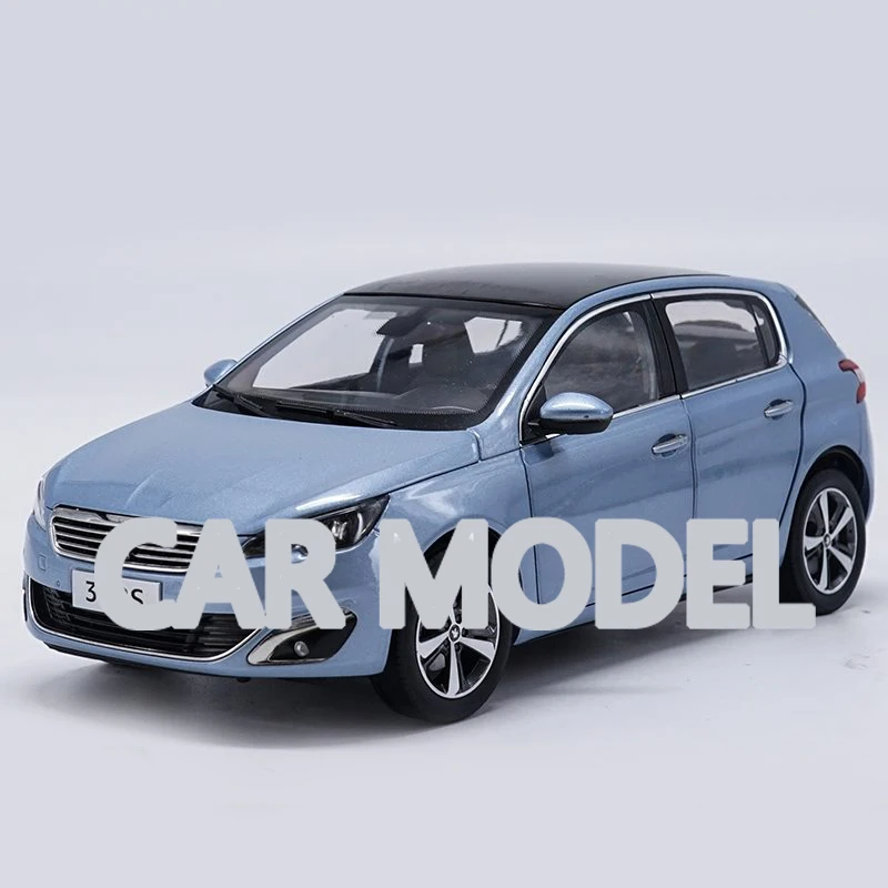 Синий 1:18 Масштаб сплава игрушечных автомобилей dongfeng biaozhi 308S автомобиль модель детских игрушечных автомобилей авторизованный игрушки для детей - Цвет: Синий