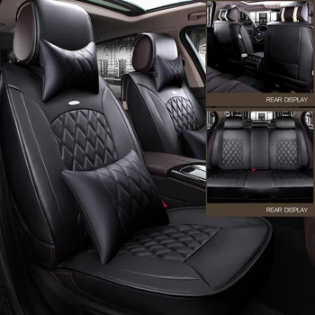 

WLMWL Universal Leather Car seat cover for Toyota all models rav4 wish land cruiser vitz mark auris prius camry corolla covers