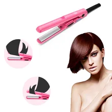 Профессиональный Выпрямитель для волос, электрические щипцы для завивки волос, утюжок с подогревом, Керамический Мини Портативный выпрямляющий утюжок для путешествий#1216