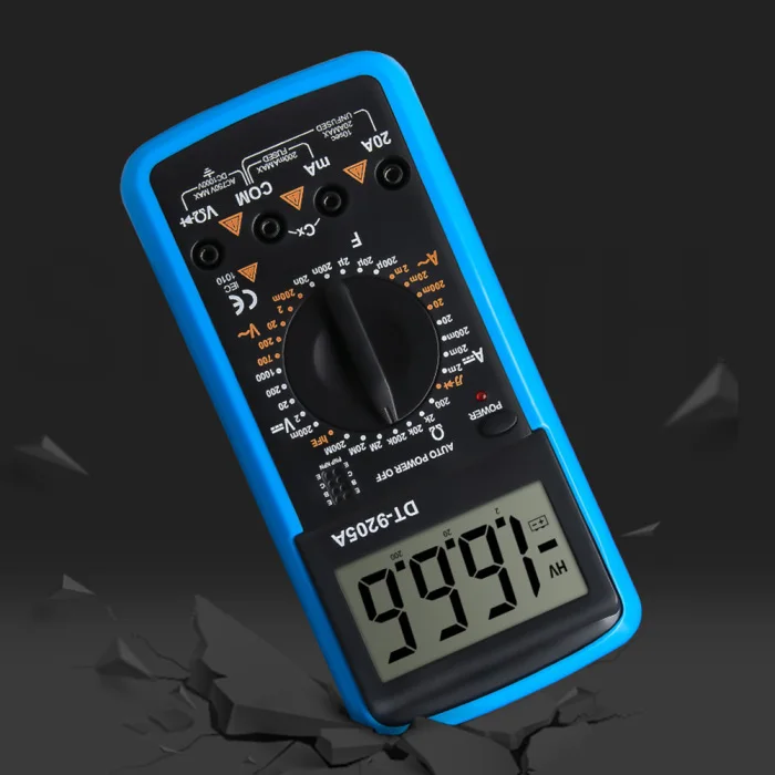 DT9205A Цифровой мультиметр с ЖК-дисплеем ручной AC DC Автоматический Диапазон мультиметр Амперметр Омметр Измеритель сопротивления емкости L
