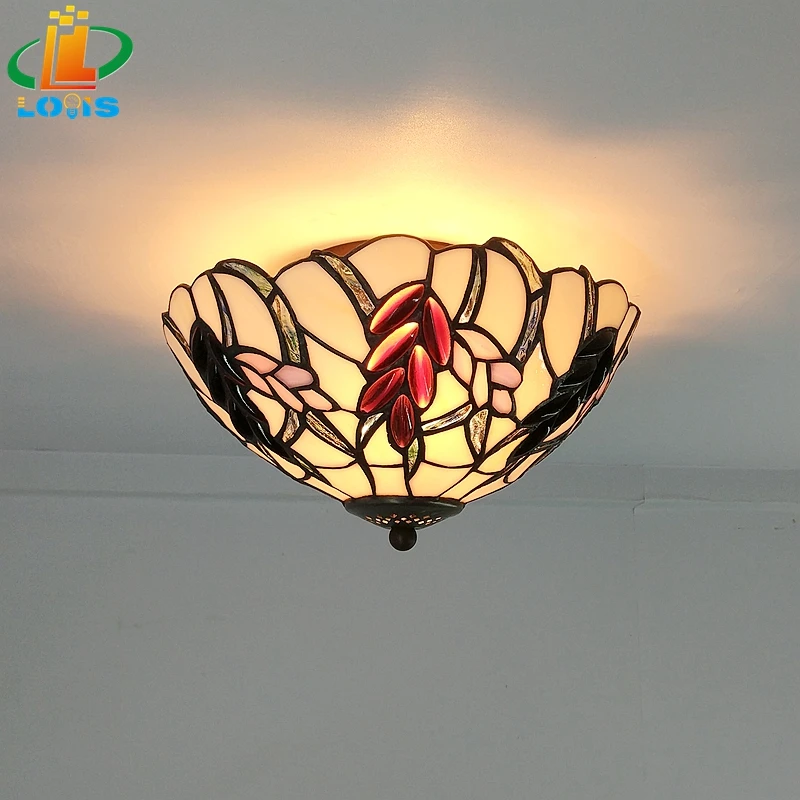 Потолочный светильник из стекла в европейском ретро стиле 25 см|corridor lamp|glass ceiling