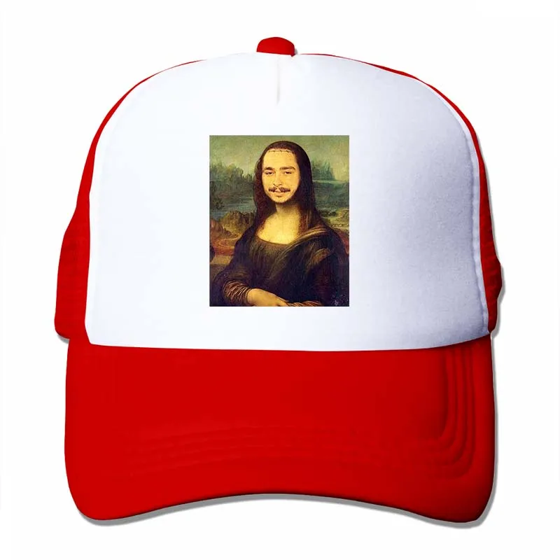 Короткие бейсбольные кепки Post Malone x Monalisa для мужчин и женщин, модные регулируемые кепки - Цвет: 4-Red