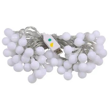 

DC5V USB Power Led String Lights 10M 60leds 8Modes Ball string light for party Warm White