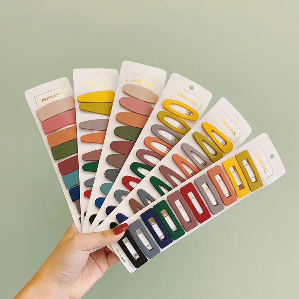 Hot New 10Pcs/pack Simple Candy Color Geometric Hairpins Women Barrette Hairgrips Girls Hair Clips Headdress Hair Accessories Hot New 10Pcs/pack Simple Candy Color Geometric Hairpins Women Barrette Hairgrips Girls Hair Clips Headdress Hair Accessories