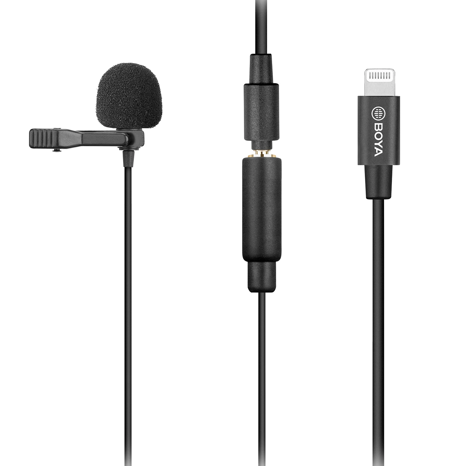 BOYA BY-M2/M2D 6m Professional iOS Condenser Lavalier Microphone for iPad iPhone iPod touch Sreaming Blogger Lapel Mictophone 