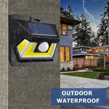 Прочный крыльцо огни классический деликатный 54LED COB солнечной энергии настенный светильник датчик движения водонепроницаемый садовый открытый светильник