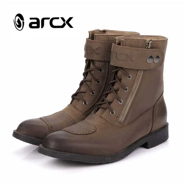 Байкерские ботинки ARCX L60553 винтажные Непродуваемые из натуральной кожи модные