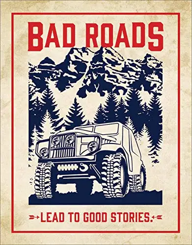Bad Roads Безнадежное предприятие блеф-пара шариков бьет все Оловянная картина «металлические номерные знаки» оловянный знак настенная декоративная доска Ретро паб - Цвет: Bad Roads