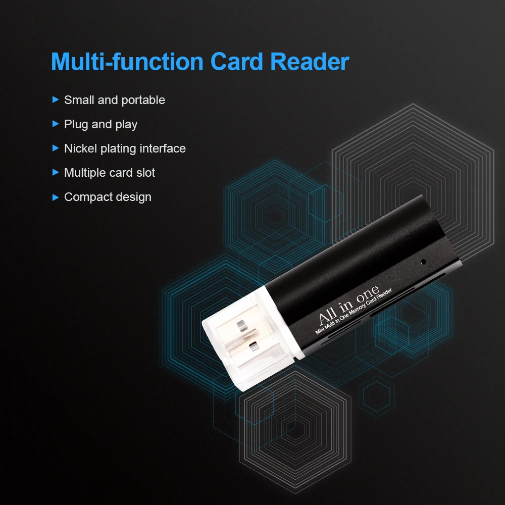 Micro USB кардридер USB2.0 Мини мульти в одном считыватель карт памяти для TF карт рекордер телефон карта памяти вращающийся кард-ридер