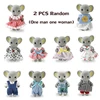 Girl Pretend Game Set Children Simulation Forest Animal Family 1:12 Scale Doll House Furniture Miniature Rabbit Maple Cat Koala 2