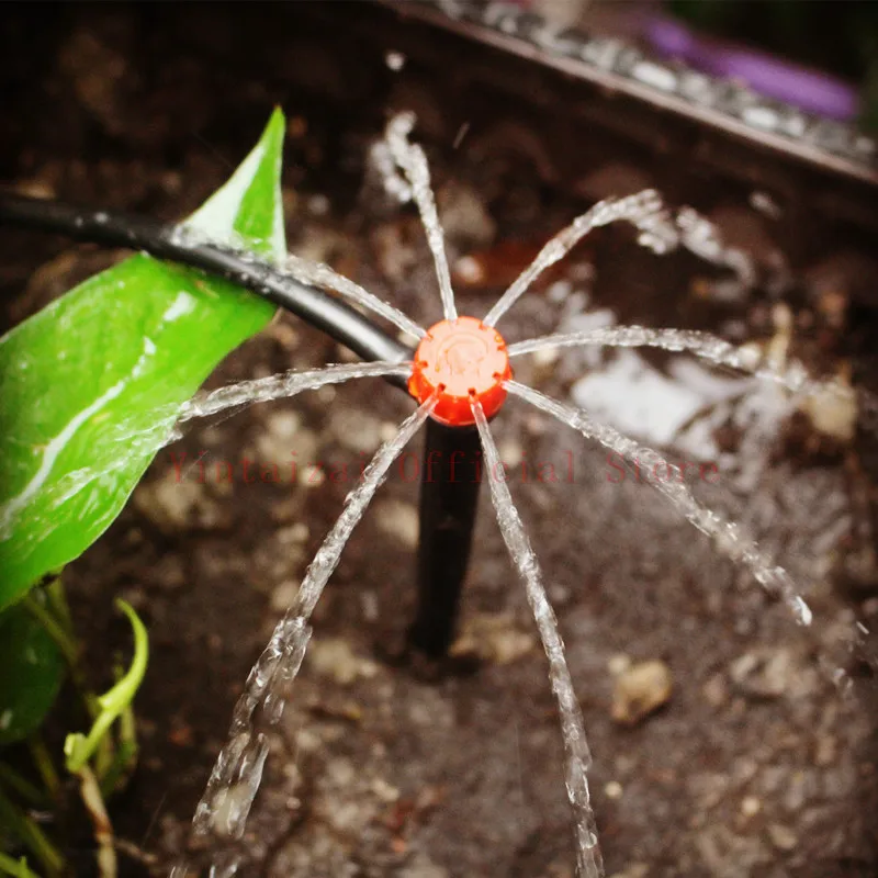 50m Garden DIY Drip System With 4Ways Water Distributor Plant